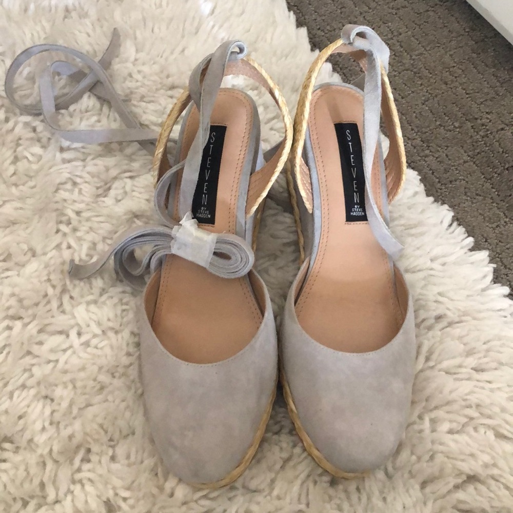 Steven by Steve Madden wrap-around wedges